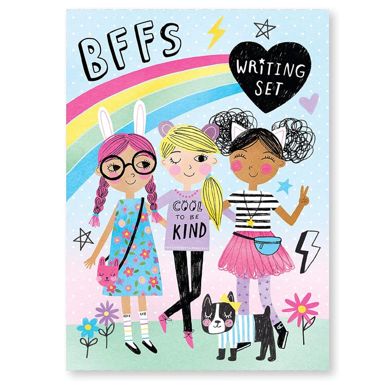 JewelKeeper Cute Stationary Set for Girls by Jewelkeeper - 30 Sheets Stationary Letter Paper with 20 Envelopes, Stickers, and Seals - Fun Rainbow Design Letter Writing Kit for Kids - Cool Girls Stationery Set - Image 1